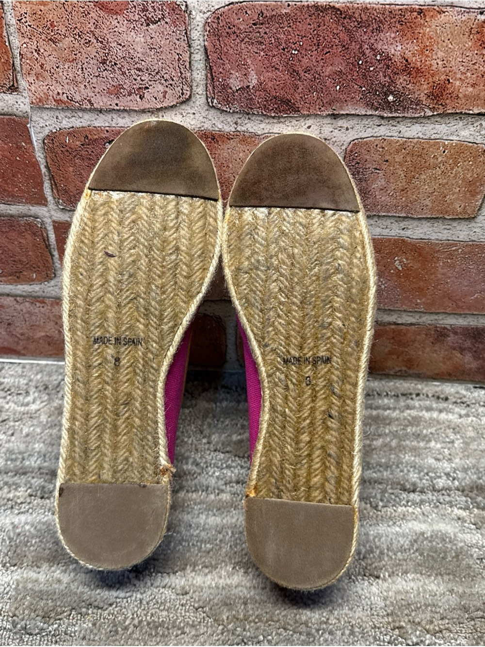 Coach Darcelle Signature Espadrille Ballet Flats 10Pink Fuchsia Canvas Bow Spain - Picture 8 of 12
